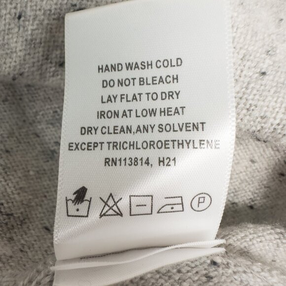 Billy Reid Donegal Heathered Cashmere V Neck Sweater Womens XS Oversized Preppy - Picture 16 of 16